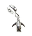 TINY Pinguin baumeln Perle Sterling Silber Charm .925 x 1 Pinguine