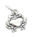 Liten krabba sterling silver charm .925 x 1 Crabs Cancer Zodiac charm