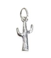 Charm de plata esterlina de cactus .925 x 1 Charms de cactus y desierto