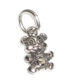 Teddy Bear Tiny charm i sterling silver .925 x 1 Teddies Bears charm SSELP501