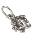 Frog - Toad Tiny Sterling Silber Charm .925 x 1 Frogs and Toads Charms