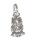 Owl Tiny 2D sterling silver charm .925 x 1 Owls Birds charms