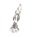 Kaninhuvud TINY charm i sterling silver .925 x 1 Kanin berlocker