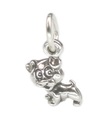 Cucciolo di cane Piccolo ciondolo in argento sterling .925 x 1 Ciondoli per cani cuccioli