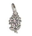 Bloem TINY sterling zilveren bedel .925 x 1 Bloemen bedels