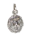 Tête de lion PETITE breloque en argent sterling .925 x 1 breloques Lion