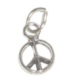 Peace liten charm i sterling silver .925 x 1 Fredlig pacifist charm