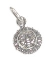 Sun with face Tiny sterling silver charm .925 x 1 Sunny weather charms