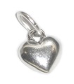 Heart TINY sterling silver charm .925 x 1 Hearts and love charms