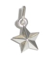 Charm de plata de ley con estrella TINY .925 x 1 Charms de estrella PEINADA