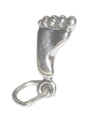 Fuß Tiny Sterling Silber Charm .925 x 1 Fuß Charms