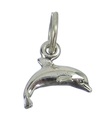 Dolphin Tiny charm i sterling silver .925 x 1 2D Tiny Dolphins berlocker