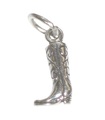 Cowboy boot liten charm i sterling silver .925 x 1 Cowboys Boots berlocker