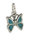 Butterfly Tiny sterling silver charm .925 x1 Butterflies Insect charms