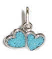 Doppelherz Tiny Sterling Silber Charm .925 x 1 Hearts Love Charms