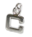 Initial C kleiner Buchstabe Sterling Silber Charm .925 x 1 Initialen Charms