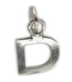 Ciondolo in argento sterling lettera D piccola iniziale .925 x 1 lettere charms