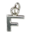 Initial F kleiner Buchstabe Sterling Silber Charm .925 x 1 Buchstaben Charms