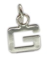 Initial G kleiner Buchstabe Sterling Silber Charm .925 x 1 Initialen Charms