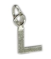 Initial L kleiner Buchstabe Sterling Silber Charm .925 x 1 Buchstaben Charms