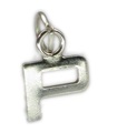 Initial P kleiner Buchstabe Sterling Silber Charm .925 x 1 Buchstaben Charms