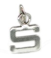 Initial S kleiner Buchstabe Sterling Silber Charm .925 x 1 Buchstaben Charms