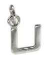 Initial U kleiner Buchstabe Sterling Silber Charm .925 x 1 Buchstaben Charms