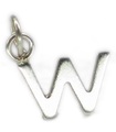 Initial W kleiner Buchstabe Sterling Silber Charm .925 x 1 Buchstaben Charms