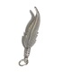 Feather sterling silver charm .925 x 1 Feathers charms