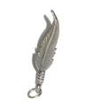 Charm de plumas de plata de ley .925 x 1 Charms de plumas