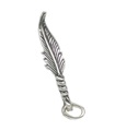 Breloque plume en argent sterling .925 x 1 Breloques plumes