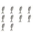 Pack of 10 Feathers small sterling silver charms .925 Feather charm