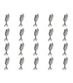 Paquet de 20 petites breloques plumes en argent sterling .925 Breloque plume