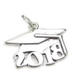 Graduation Mortarboard 2018 charm i sterling silver .925 x1 Graduate charms