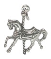 Carousel Horse charm i sterling silver .925 x 1 Fun Fair Horses charm