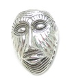 African Mask hängsmycke i sterling silver .925 x 1 War Masks -hängen