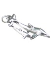 Delphin mit Kalb Sterling Silber Charm .925 x 1 Delphin Charms