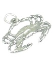 Crab Sterling Silber Charm .925 x 1 Sea Crabs Schalentier Krebs Charms