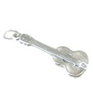 Ciondolo in argento sterling per chitarra spagnola .925 x 1 Ciondoli musicali per chitarre