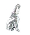 Howling Coyote Sterling Silber Charm .925 x 1 Coyotes Charms