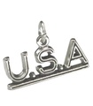 USA United States of America sterling silver charm .925 x 1 Americans