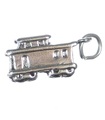 Caboose eller Brake Van sterling silver charm .925 x 1 Tåg Tåg charm