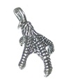 Grand pendentif à breloque en argent sterling griffe .925 x 1 breloques griffes d'aigle