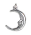 Breloque homme dans la lune en argent sterling .925 x 1 Breloques lunes