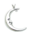 Pendentif homme dans la lune en argent sterling .925 x 1 Pendentifs lunes