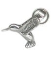 Hummingbird charm i sterling silver .925 x 1 Humming Bird Birds berlocker