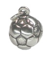 Fotboll 2D hänge i sterlingsilver .925 x 1 Fotbollsberlocker