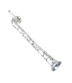 Charm de plata de ley para clarinete .925 x 1 Charms de música para clarinetes