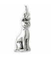 Sitting Cat charm i sterling silver .925 x 1 Pussy Cats berlocker