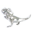 Tyrannosaurus Rex Dinosaur charm i sterling silver .925 x 1 TREX T-REX